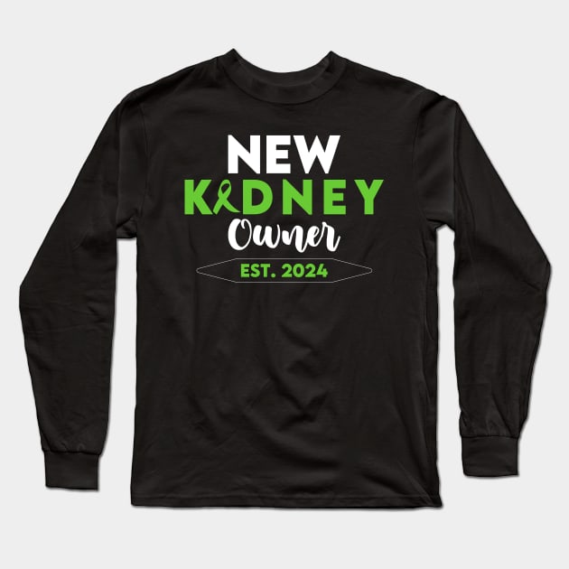 New Kidney Owner EST 2024 Long Sleeve T-Shirt by Azz4art